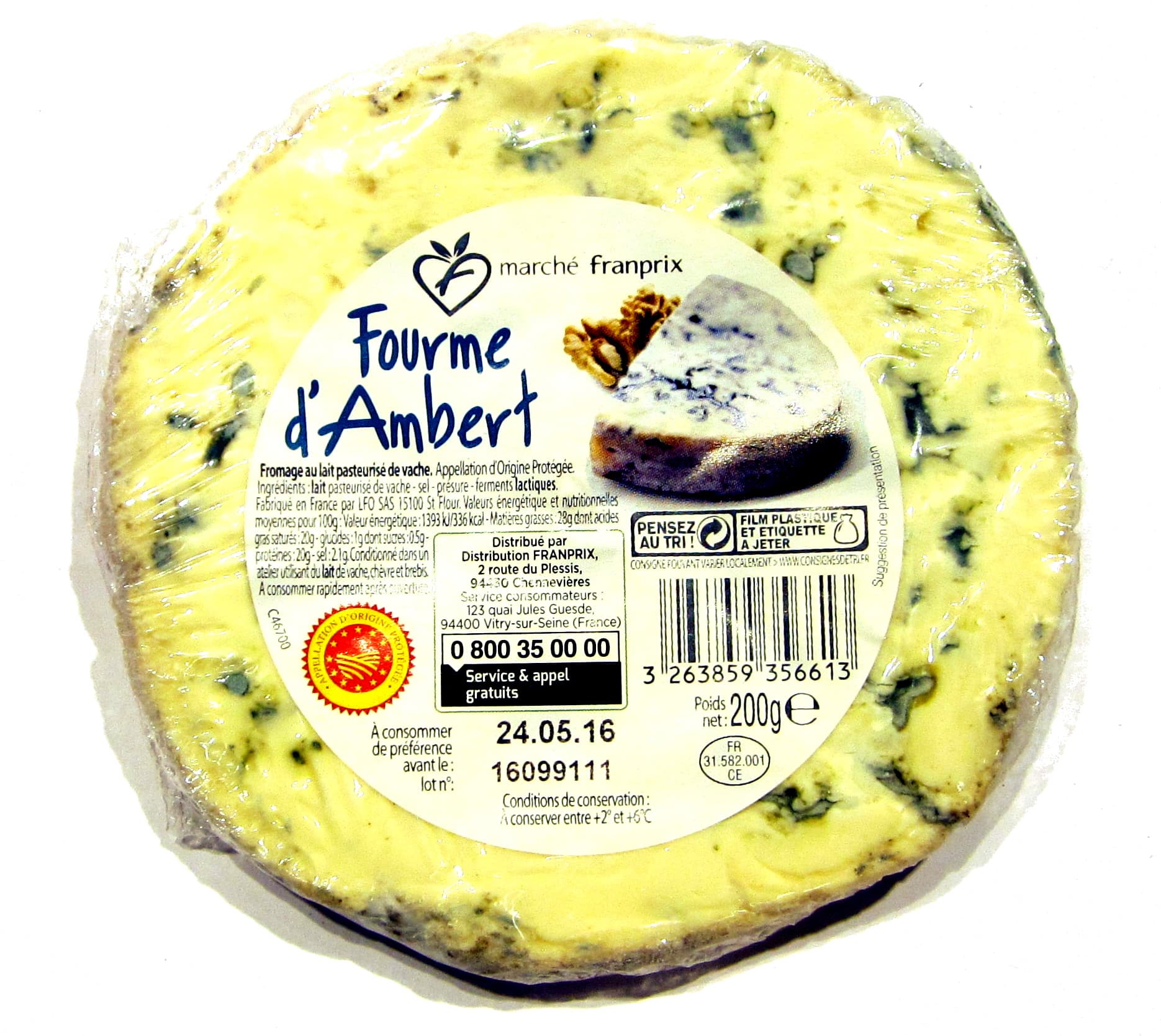 Marché Franprix Fourme d'Ambert AOP packshot