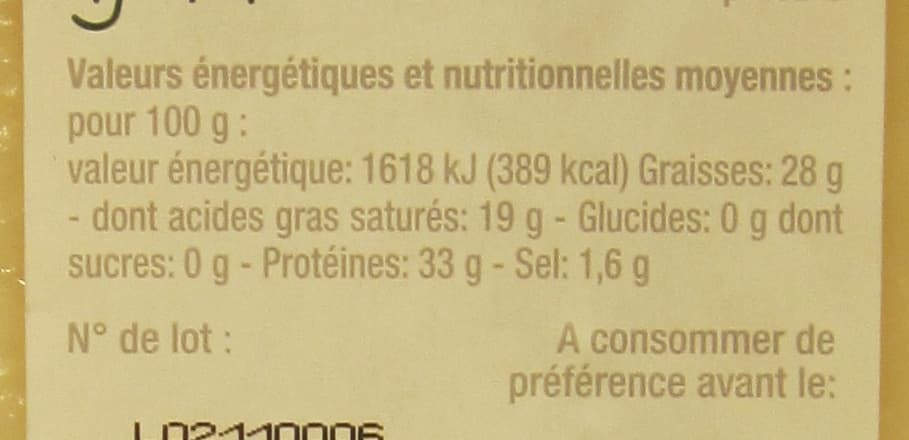 Marché Franprix parmigiano reggiano AOP bloc packshot