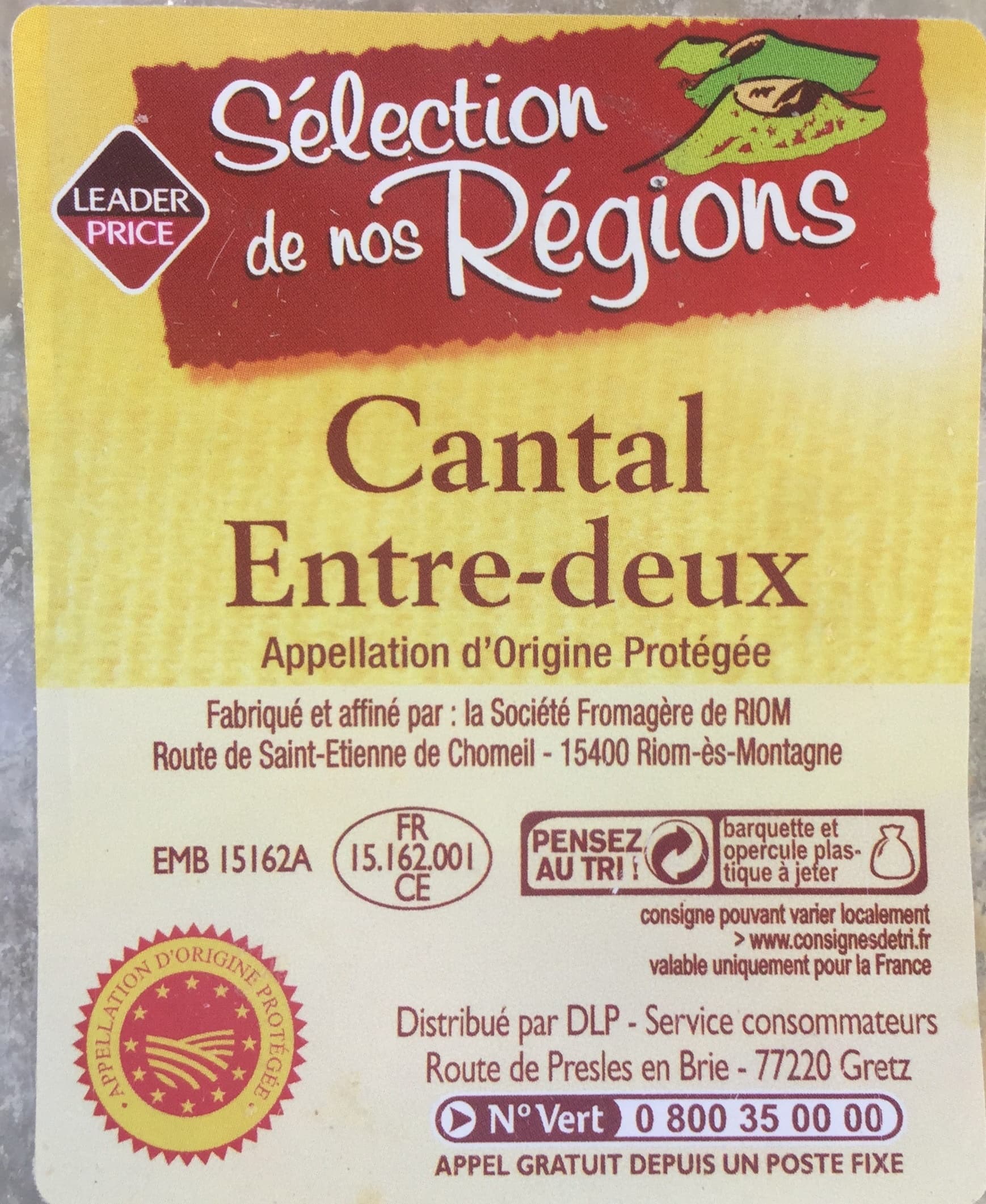 Leader Price Cantal Entre-deux AOP packshot