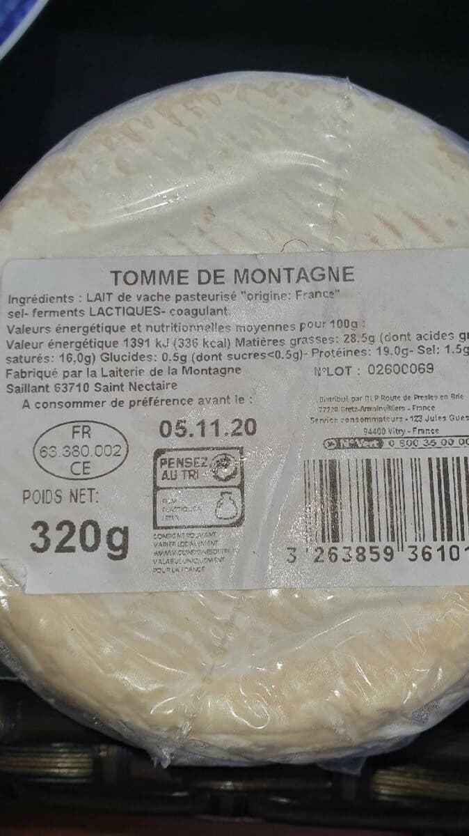 Leader Price Tomme de Montagne packshot