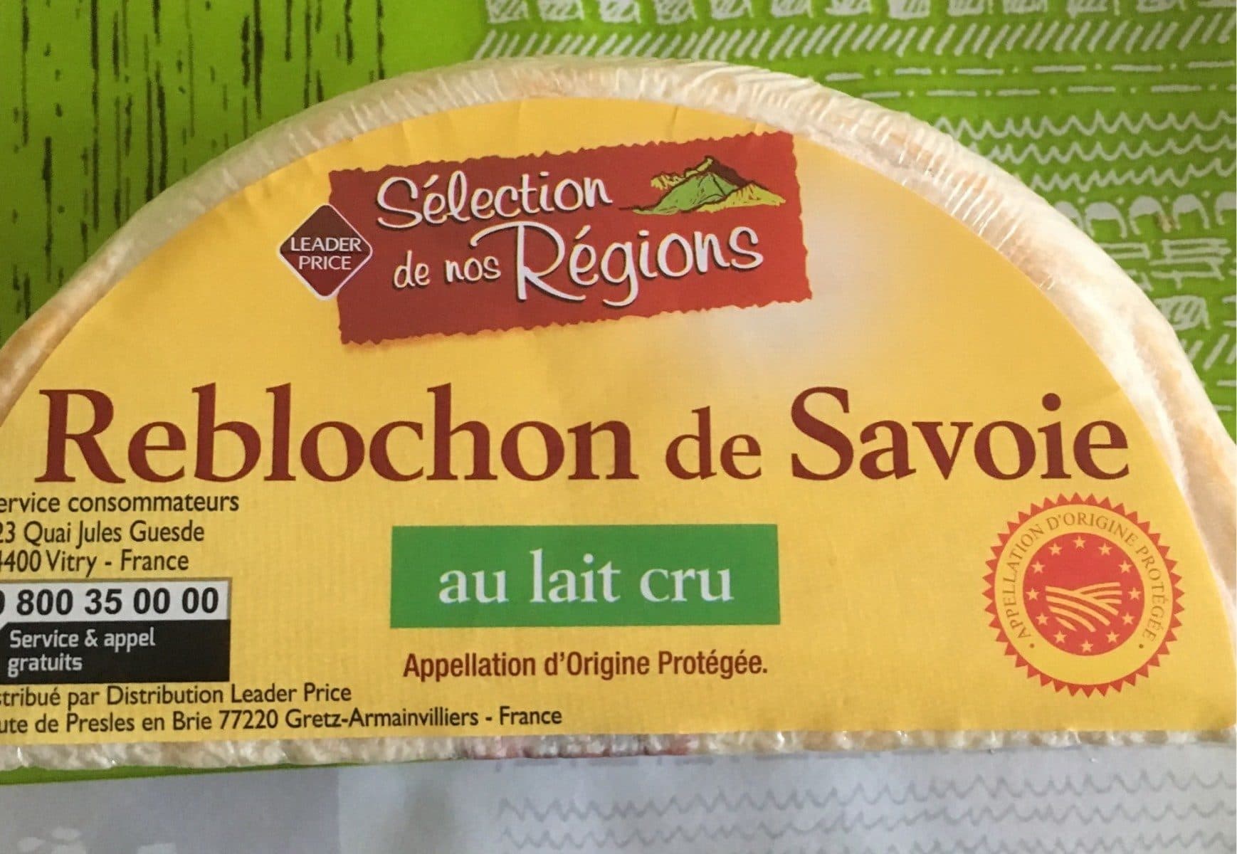 Leader Price Reblochon de Savoie packshot