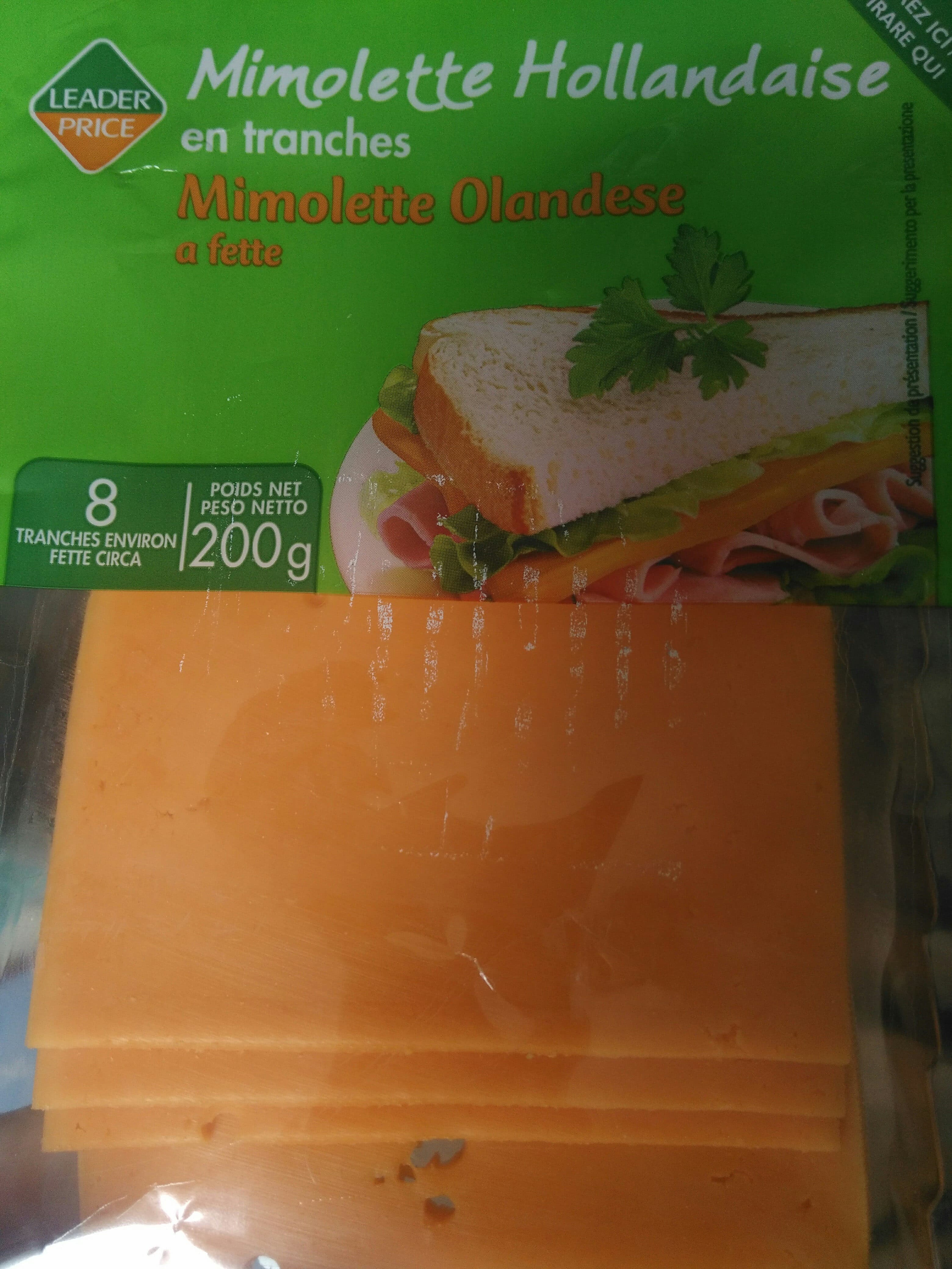 Leader Price Mimolette en tranches packshot
