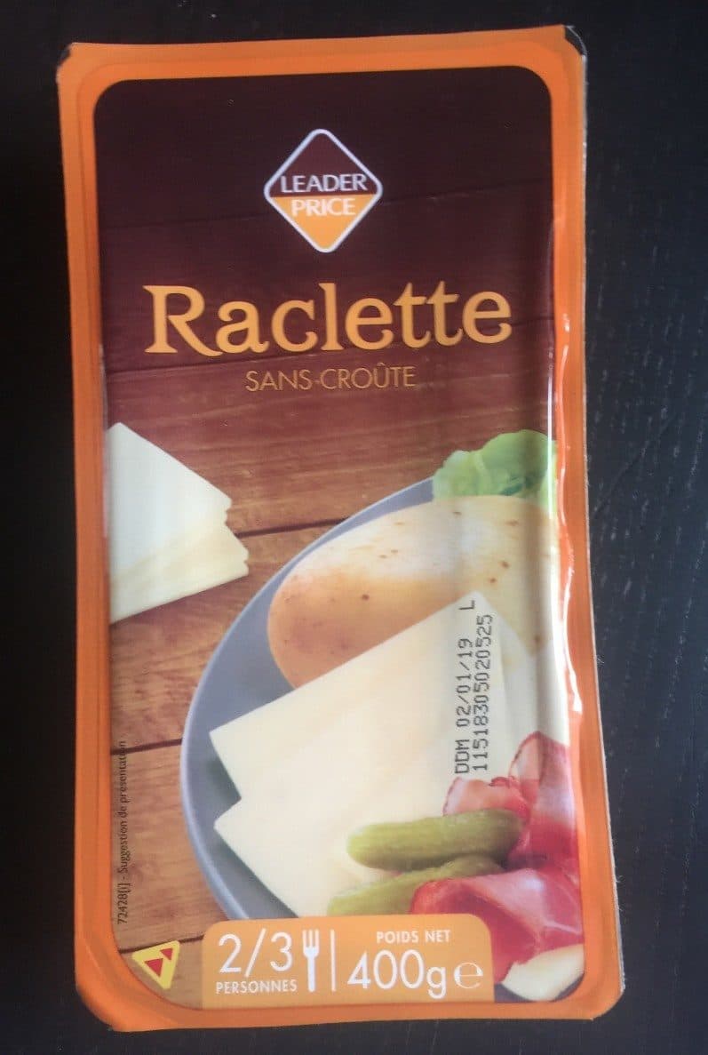 Leader Price Raclette sans croute, 30% MG packshot