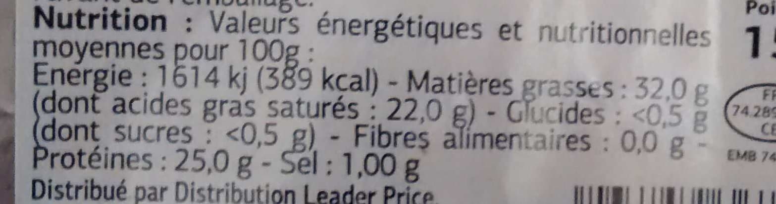 Leader Price Gruyère IGP France packshot