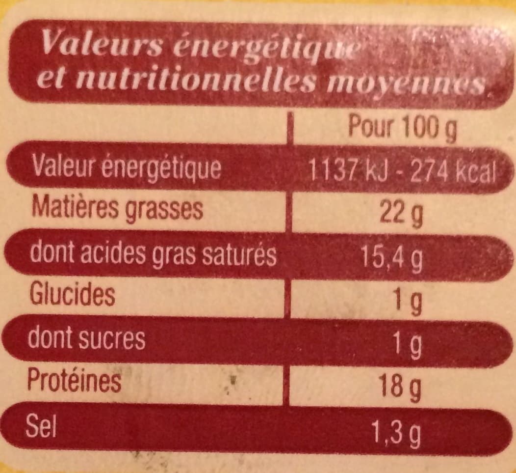 Leader Price Sainte Maure de Touraine au lait cru (22% MG) packshot