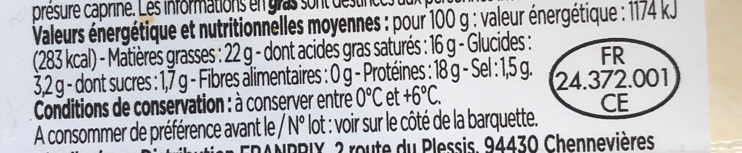 Franprix Cabecou au lait de chèvre packshot