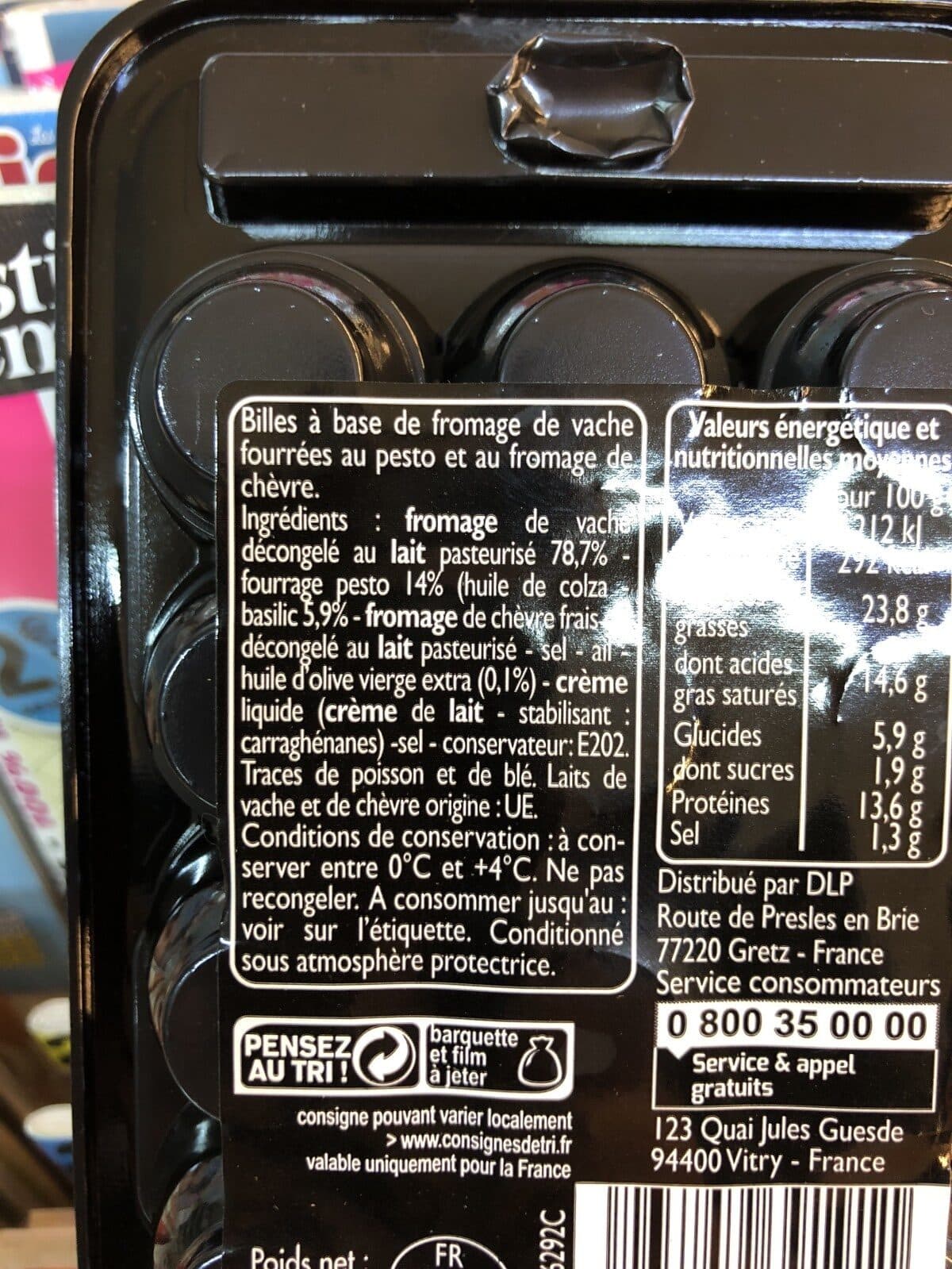 Leader Price Coeur fondant pesto packshot