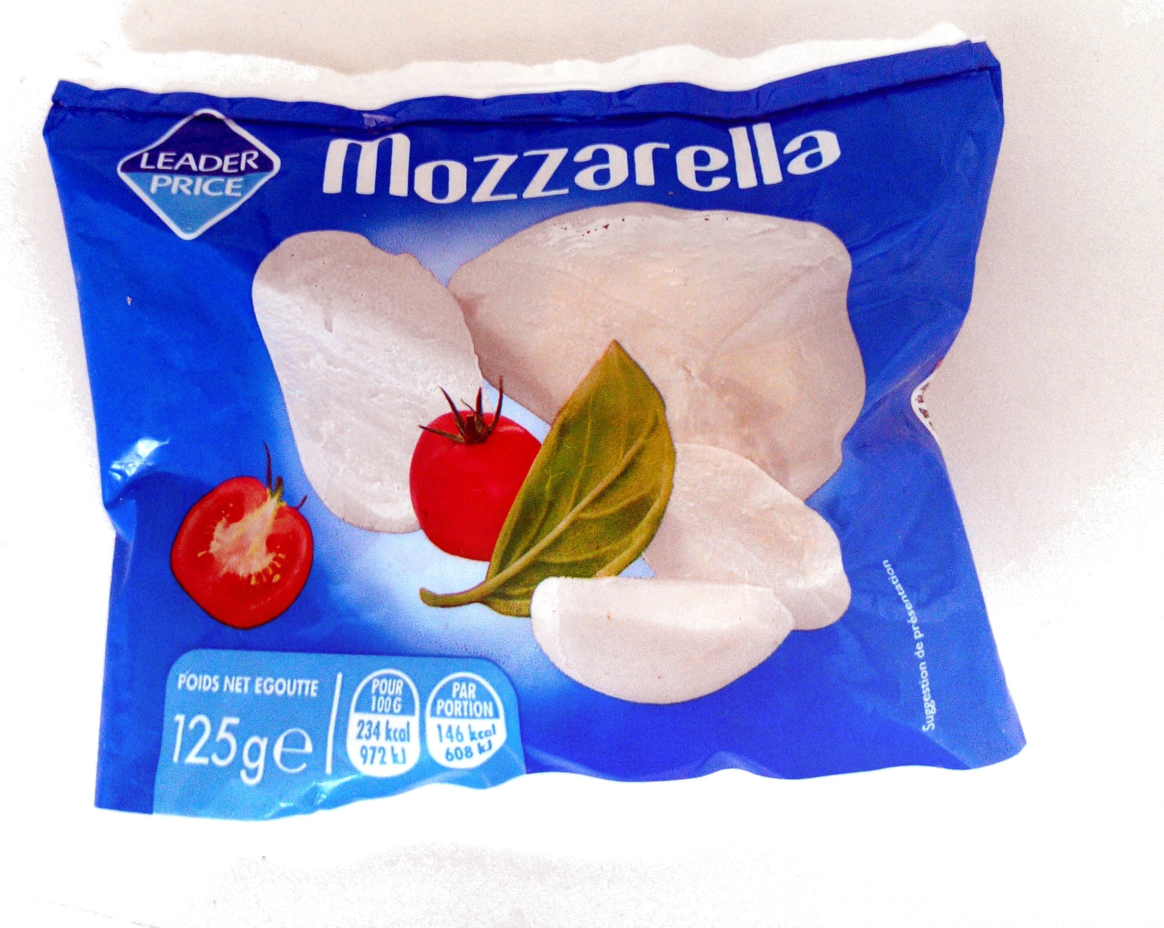 Leader Price Mozzarella (18% MG) packshot