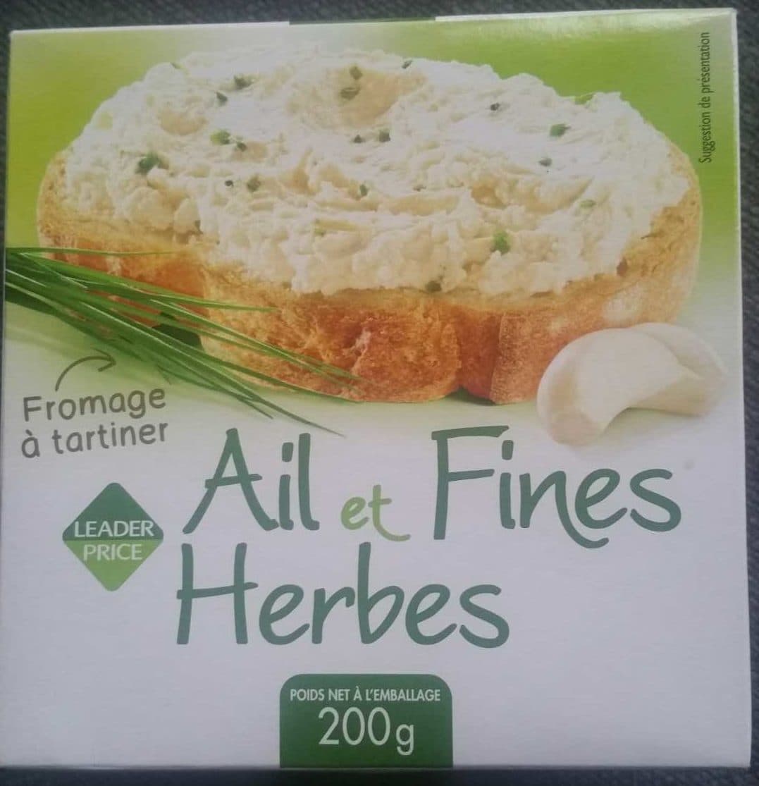 Leader Price Fromage à tartiner à l'ail & fines herbes packshot