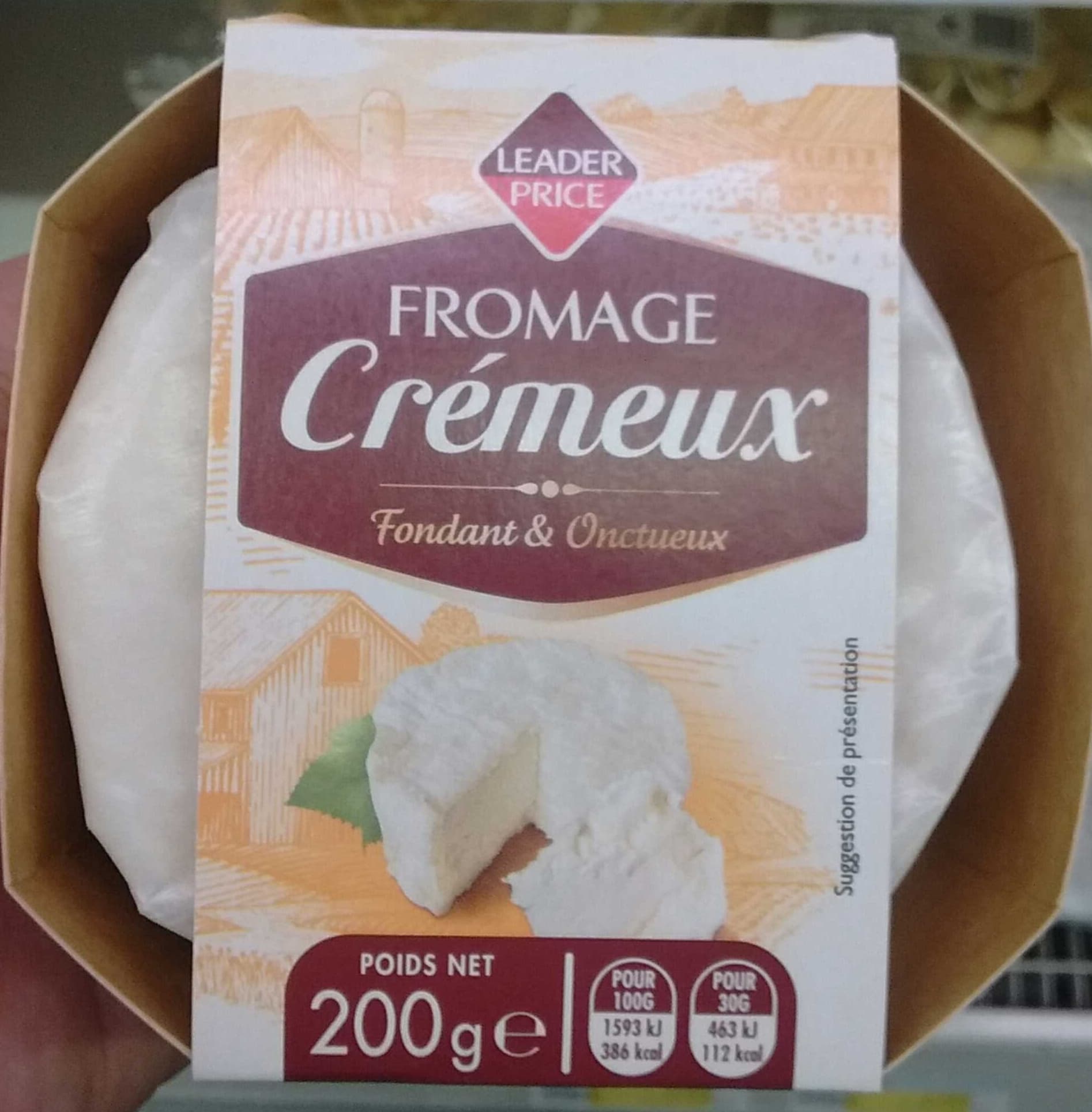 Leader Price Fromage Crémeux (38% MG) packshot