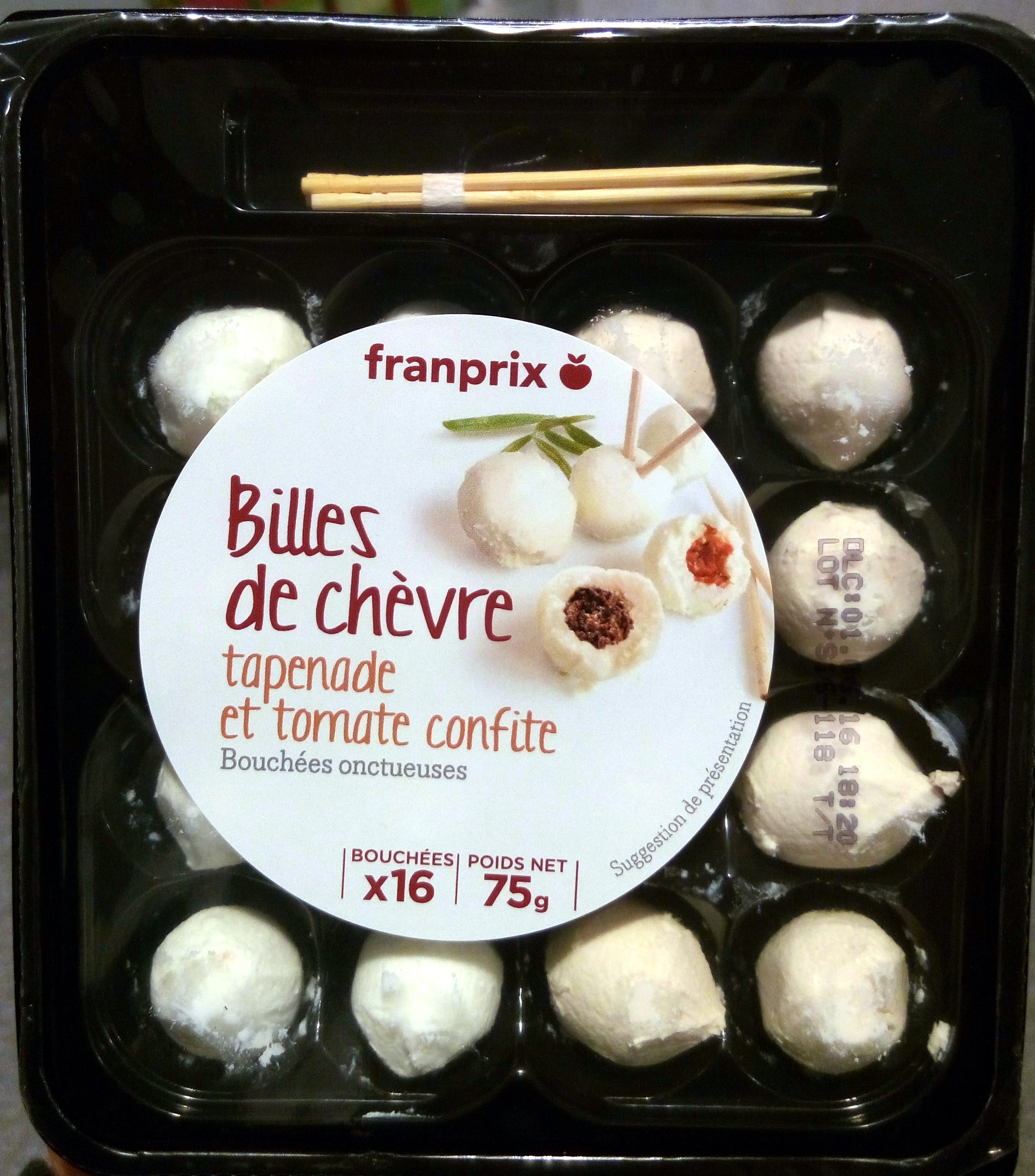Franprix Billes de Chèvre, Tapenade et Tomates Confites packshot