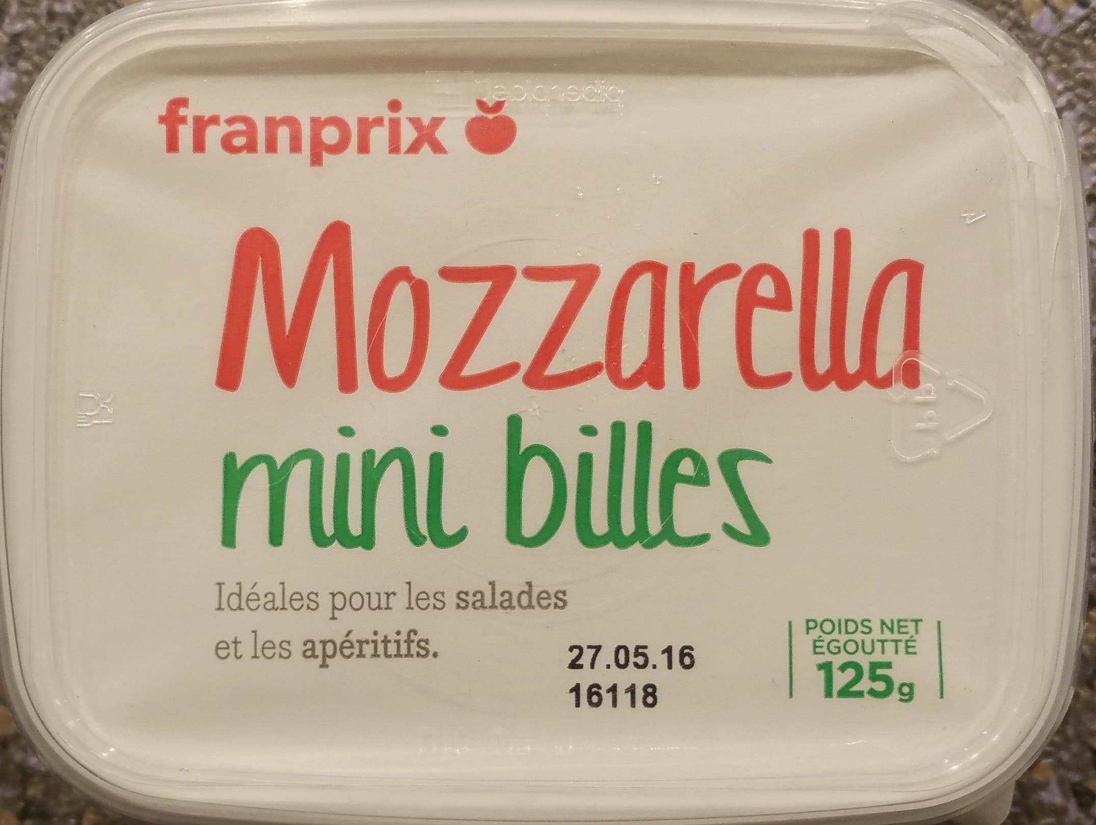 Franprix Mozzarella mini billes packshot