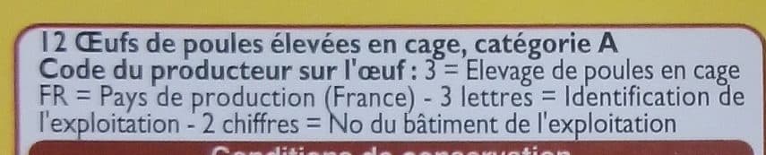 Leader Price 12 Oeufs Datés du Jour de Ponte moyen packshot