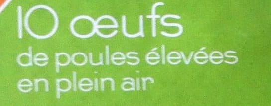 Leader Price 10 œufs de poules élevées en plein air Bio packshot