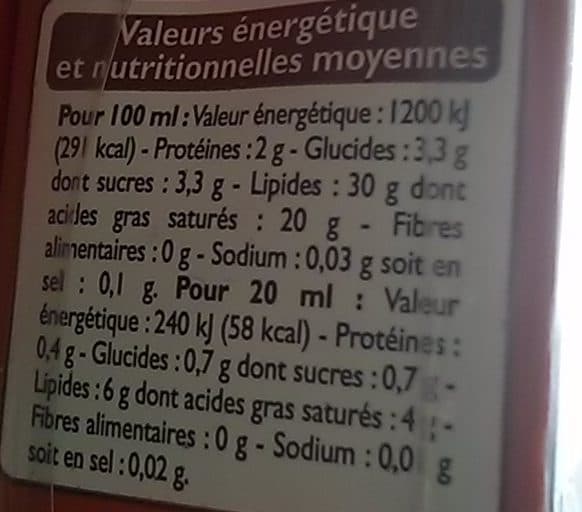 Leader Price Crème fluide entière 30% packshot