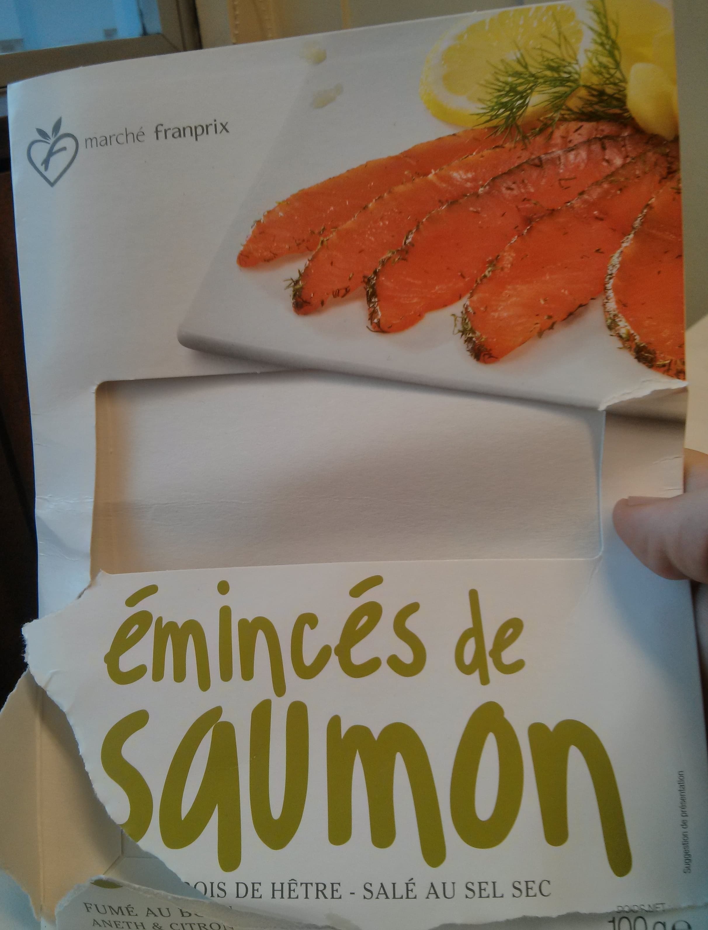 Marché Franprix Émincés de saumon packshot