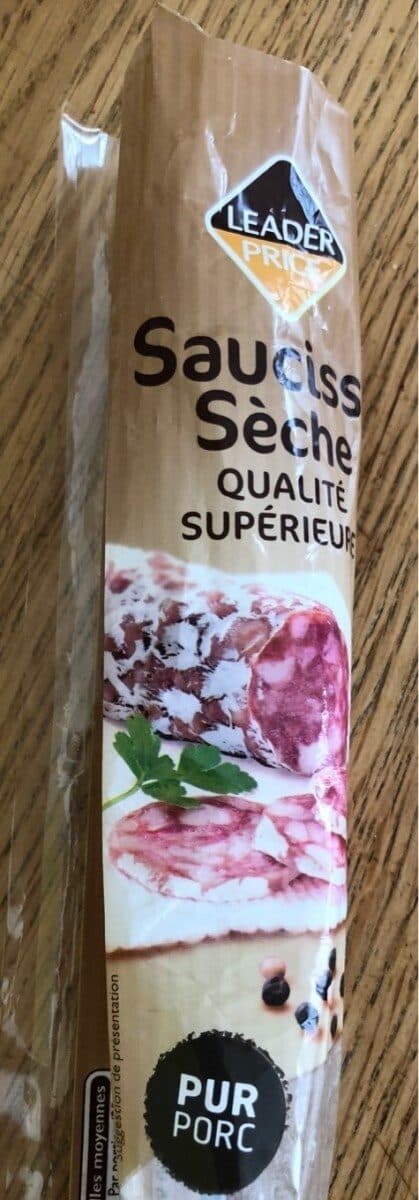 Leader Price Saucisse Sèche packshot
