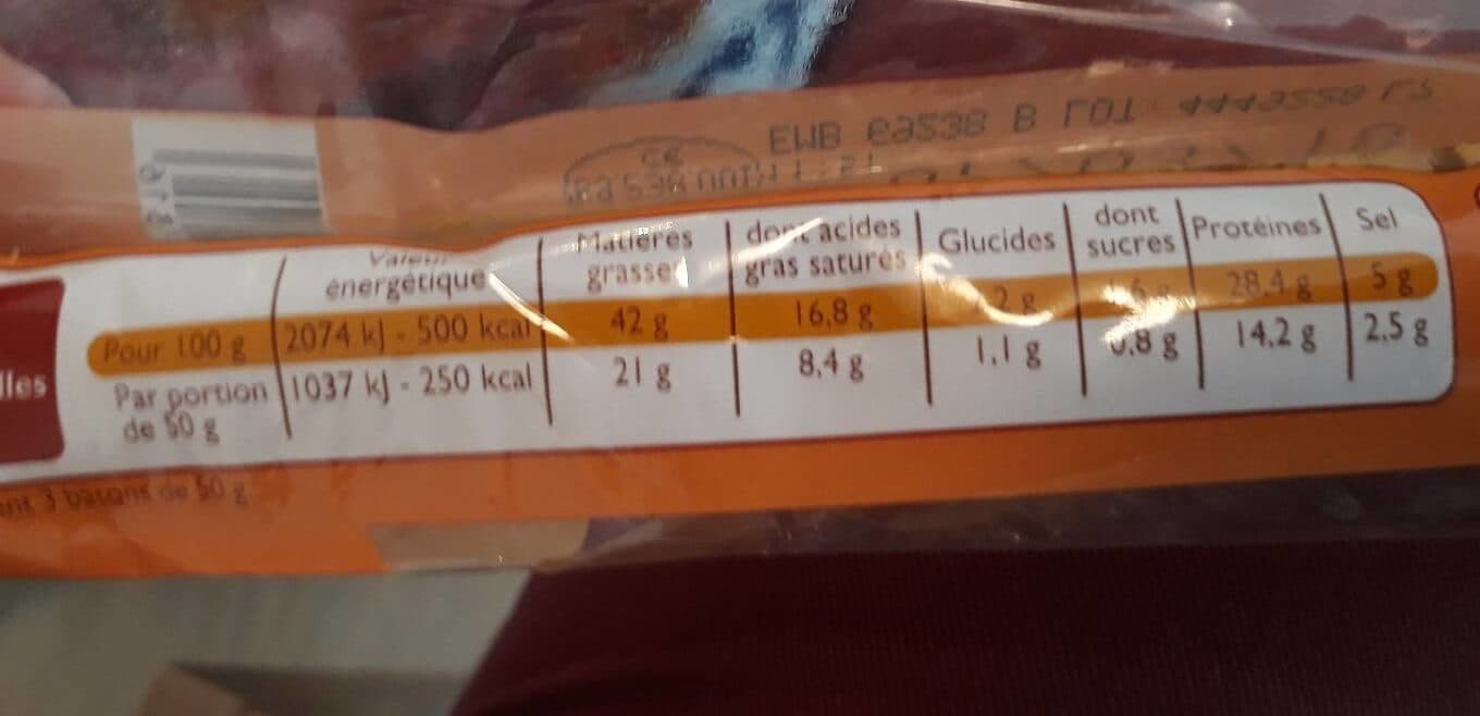Leader Price Mini saucisses sèches pur porc packshot