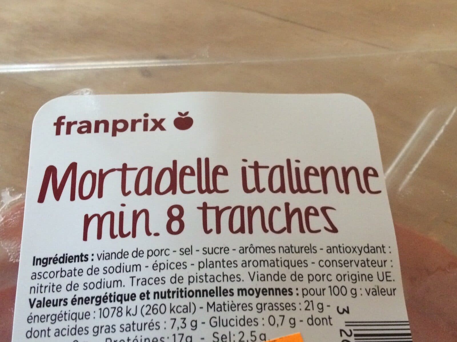 Franprix Mortadelle Italienne (8 tranches) packshot