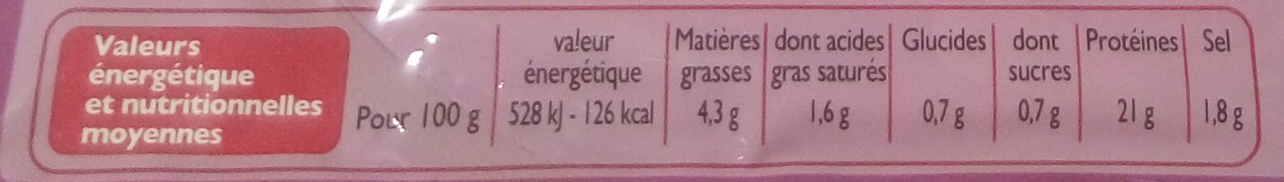 Leader Price Jambon supérieur (4 tranches) packshot