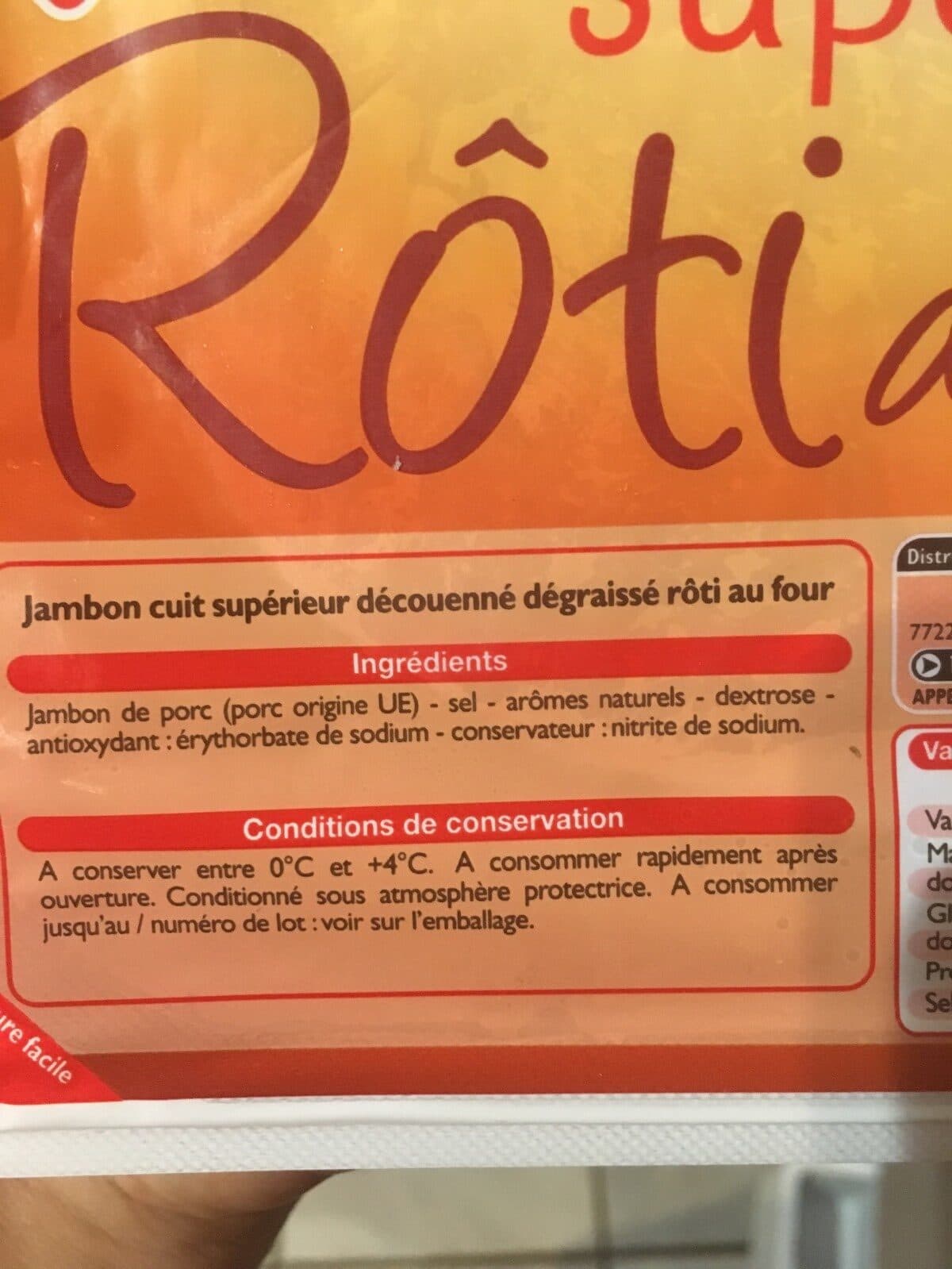 Leader Price Jambon Supérieur sans Couenne packshot