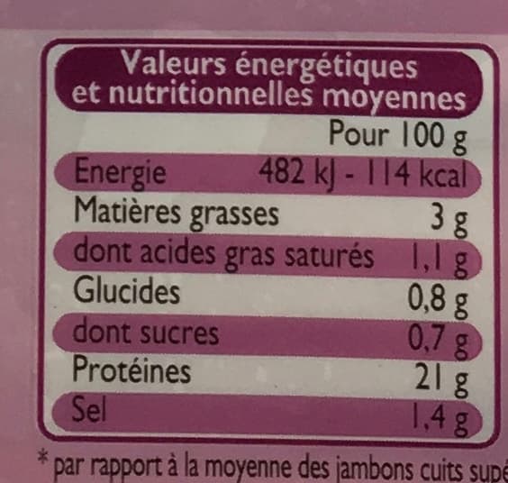 Leader Price Jambon supérieur découenné dégraissé -25 % de sel packshot