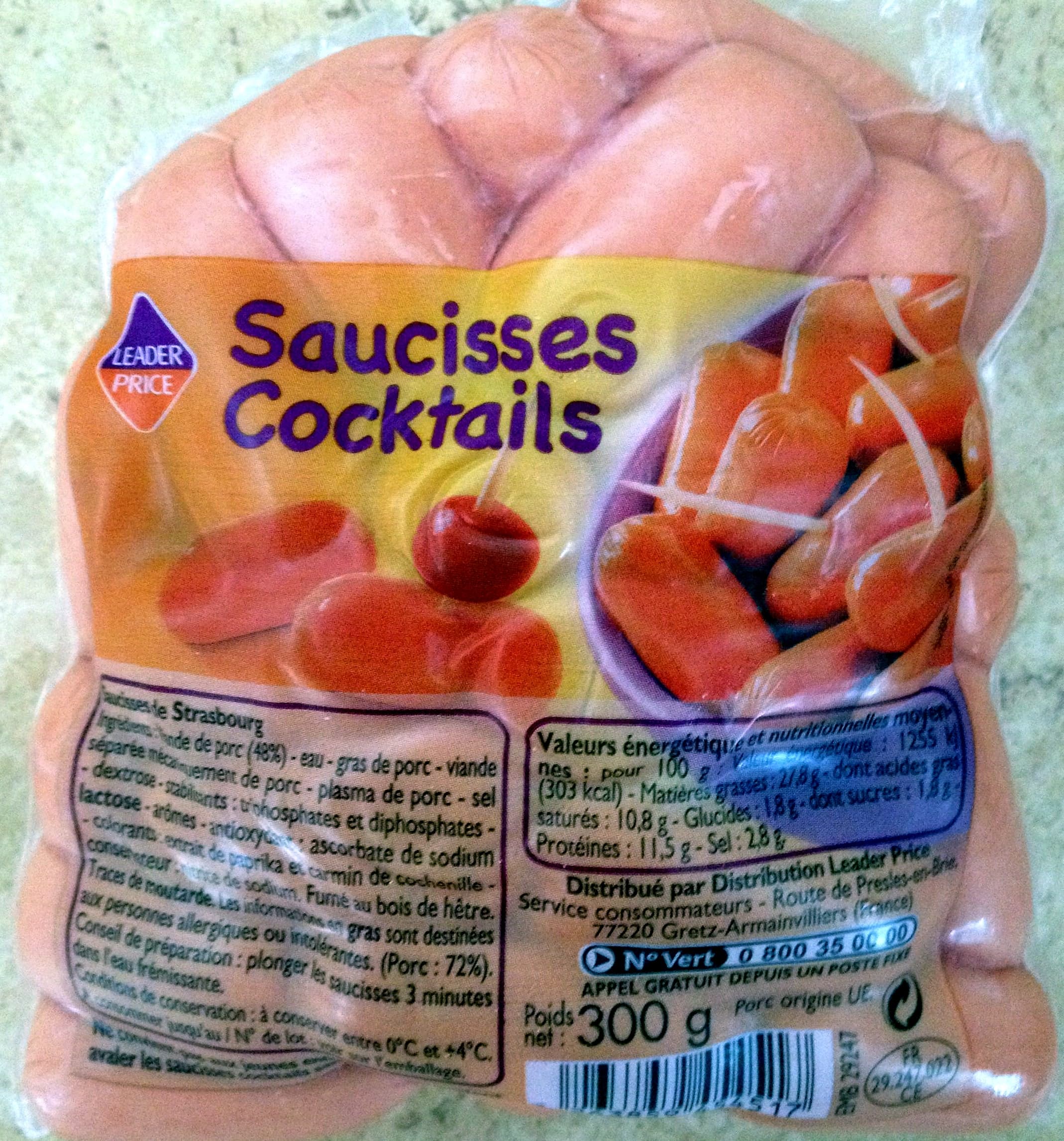 Leader Price Saucisses Cocktails packshot