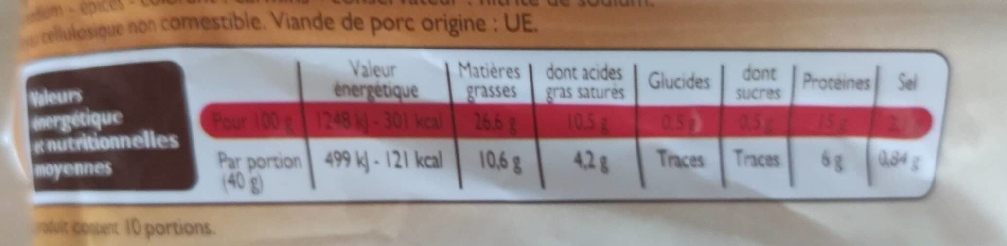 Leader Price Saucisson fumé à l'ail packshot