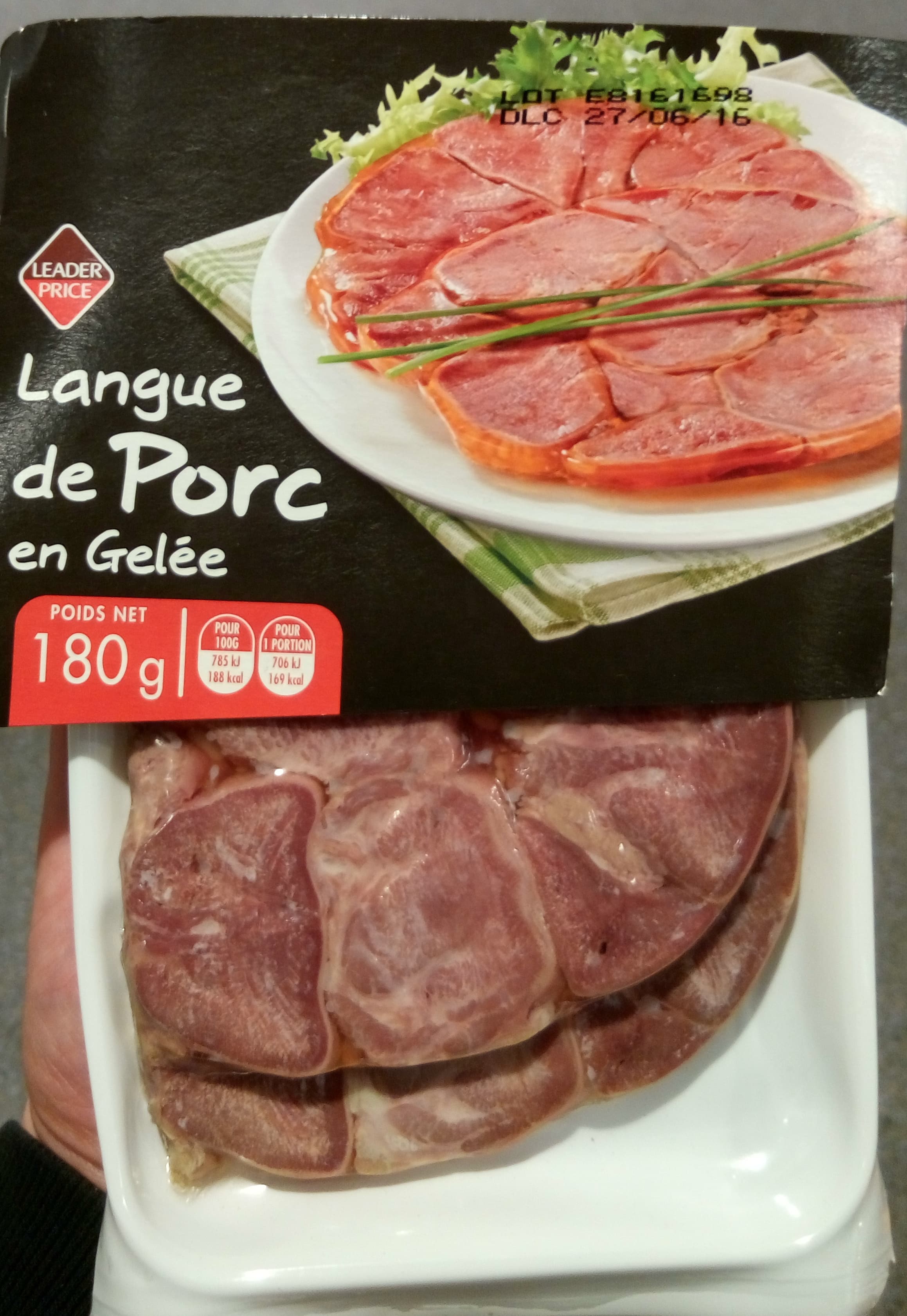 Leader Price Langue de porc en gelée packshot