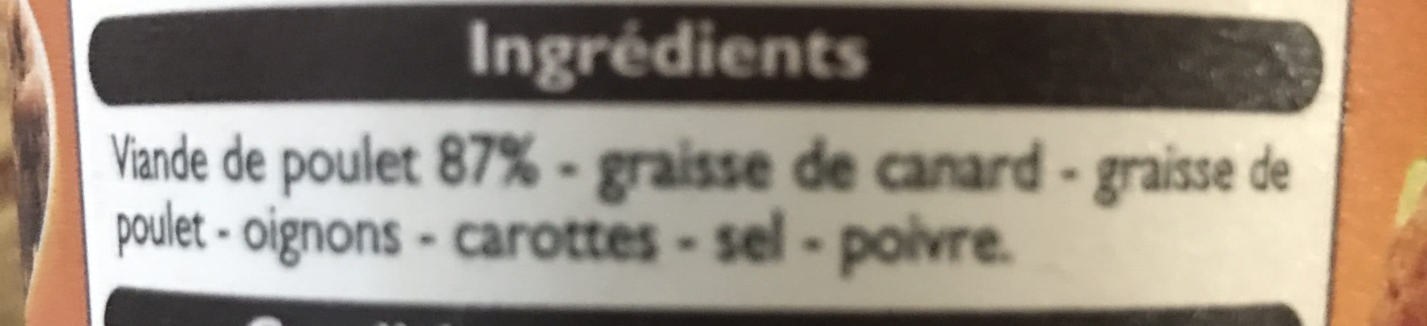 Leader Price Rillettes de poulet rôti en marmite packshot