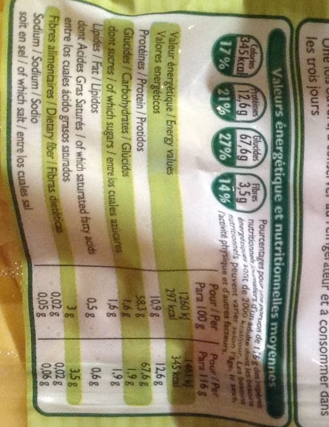 Leader Price Tagliatelles aux œufs frais packshot