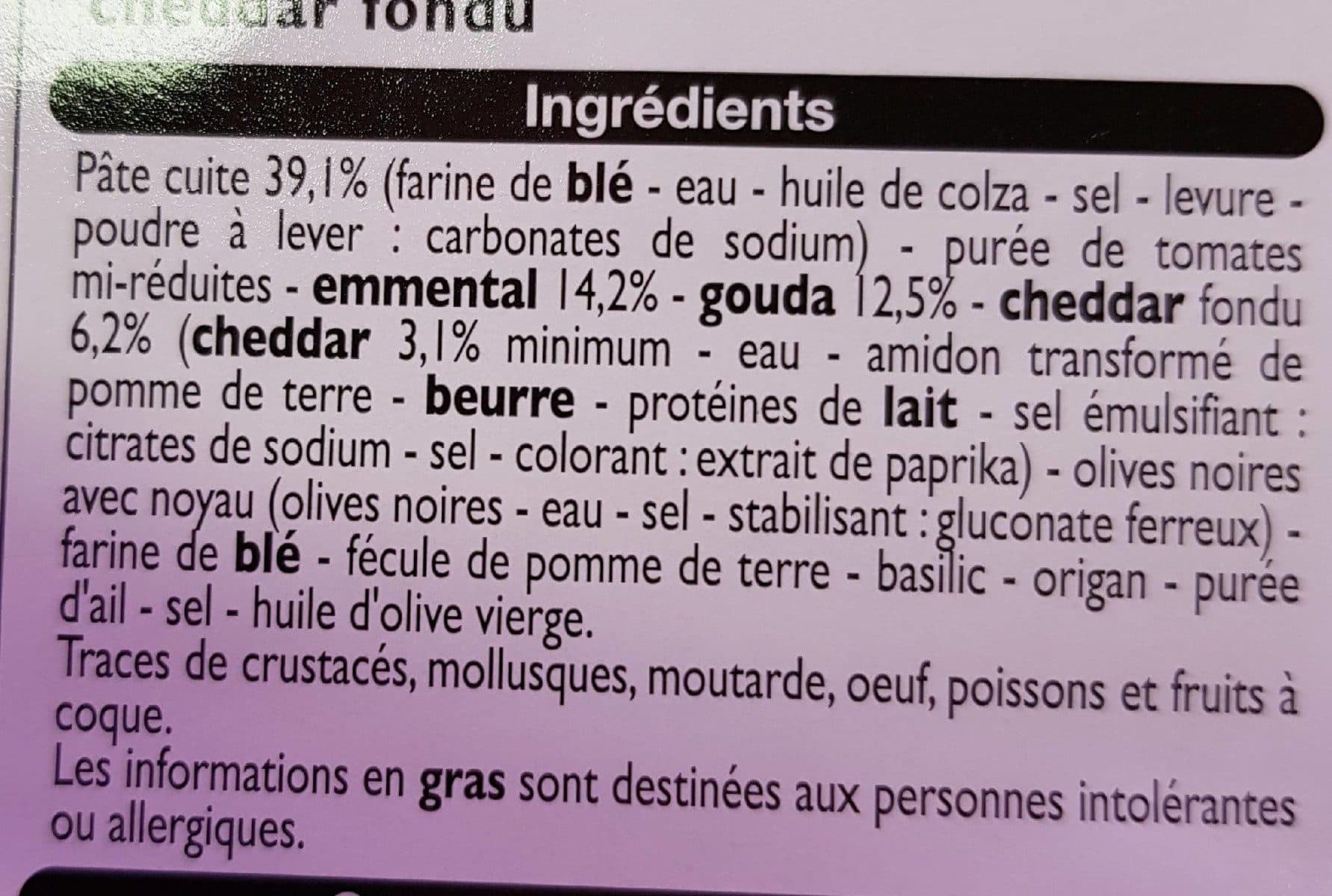 Leader Price Pizza 3 fromages packshot
