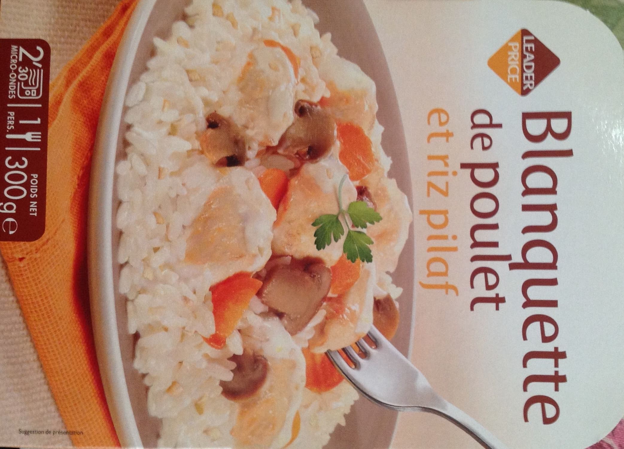 Leader Price Blanquette de poulet et riz pilaf packshot