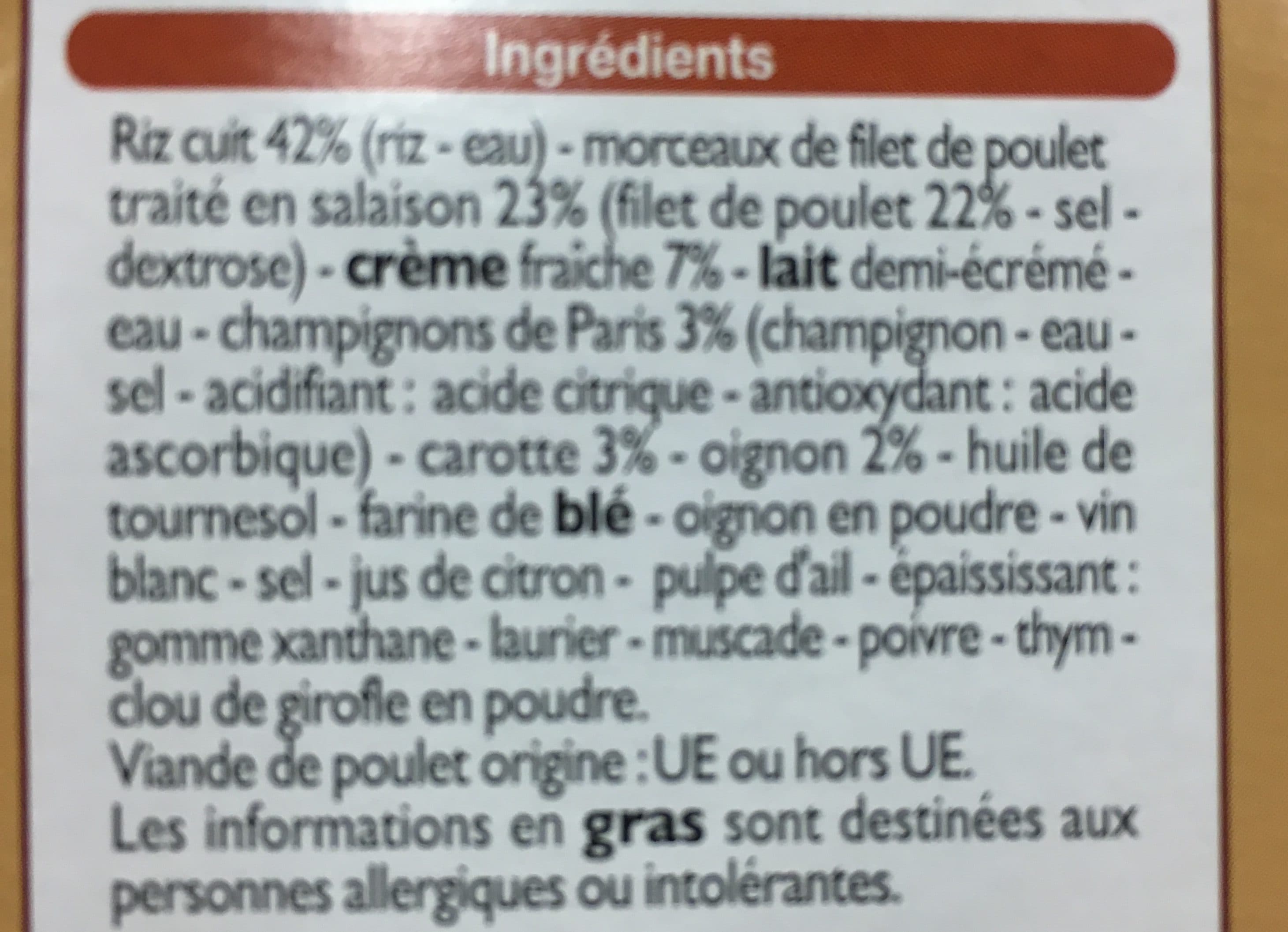 Leader Price Blanquette de Poulet Riz Basmati packshot