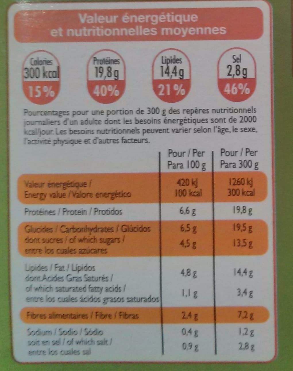 Leader Price Emincés de poulet aux petits pois packshot