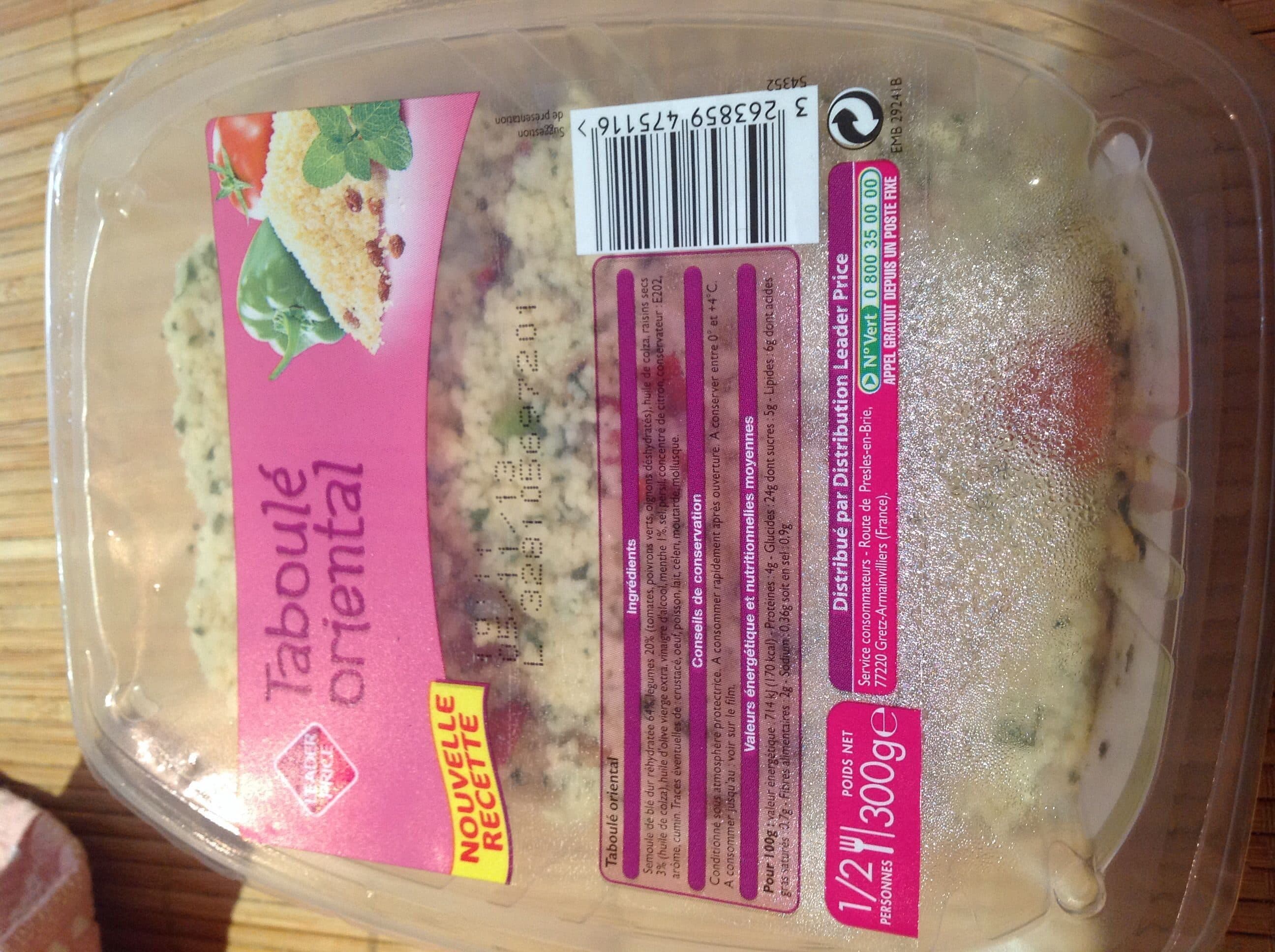 Leader Price Taboulé oriental packshot