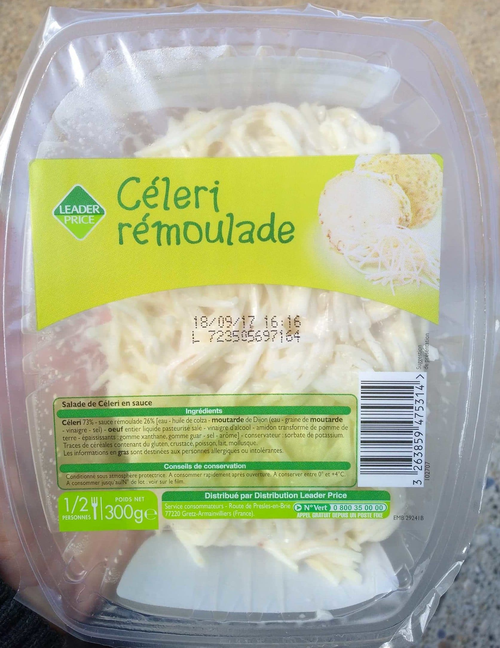 Leader Price Céleri Rémoulade packshot