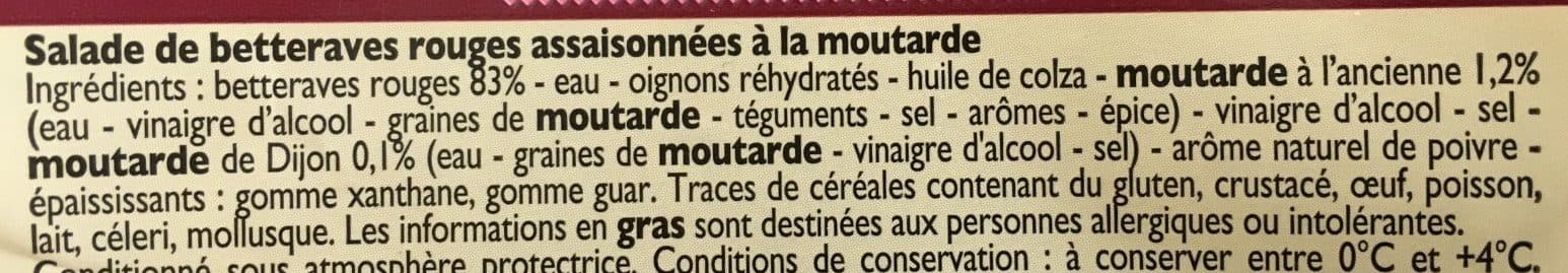 Leader Price Betteraves rouges à la moutarde packshot