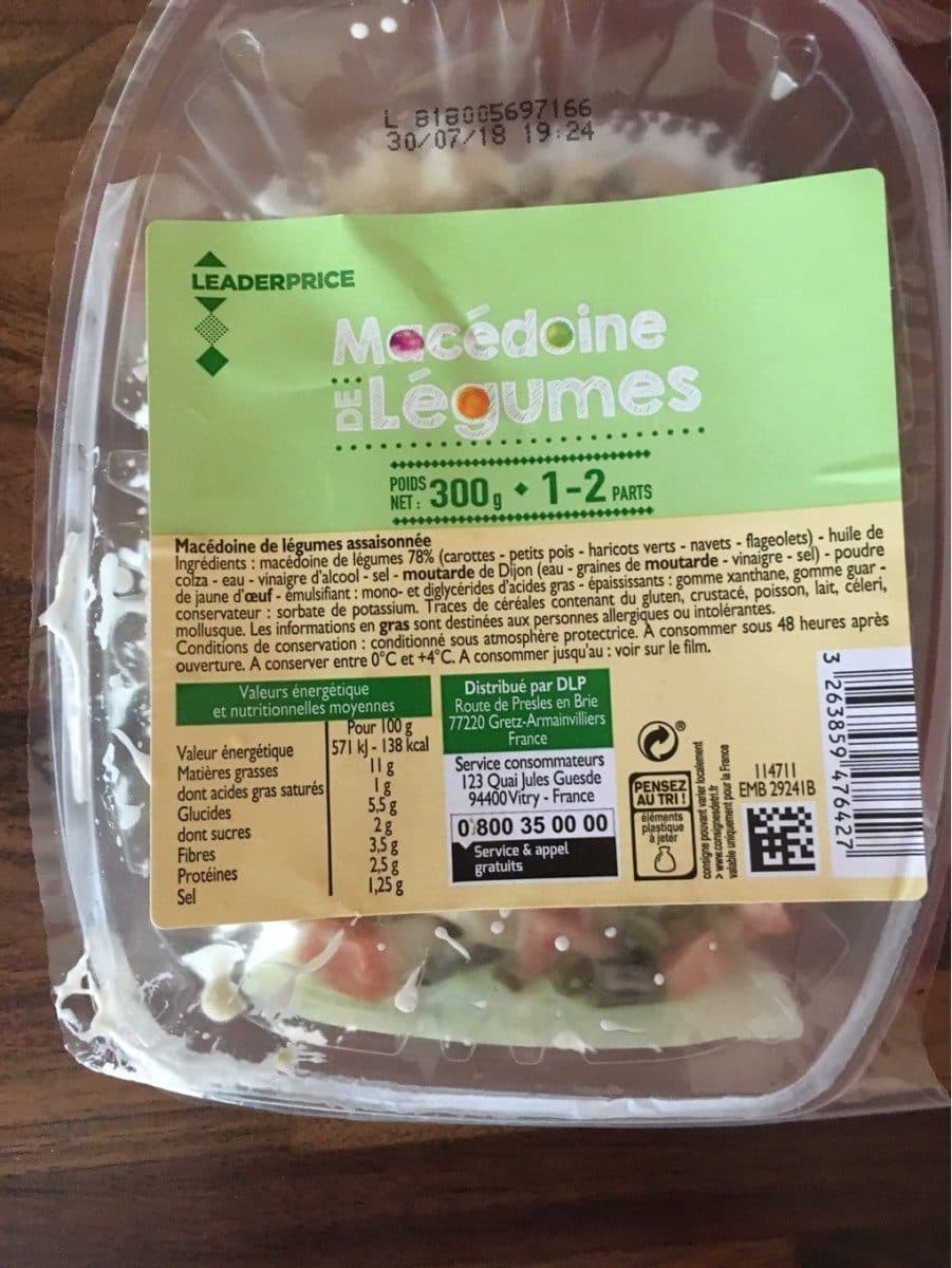 Leader Price Macedoine de legumes - mayonnaise packshot
