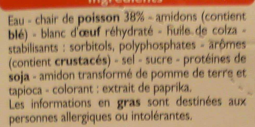 Leader Price Bâtonnets goût crabe packshot