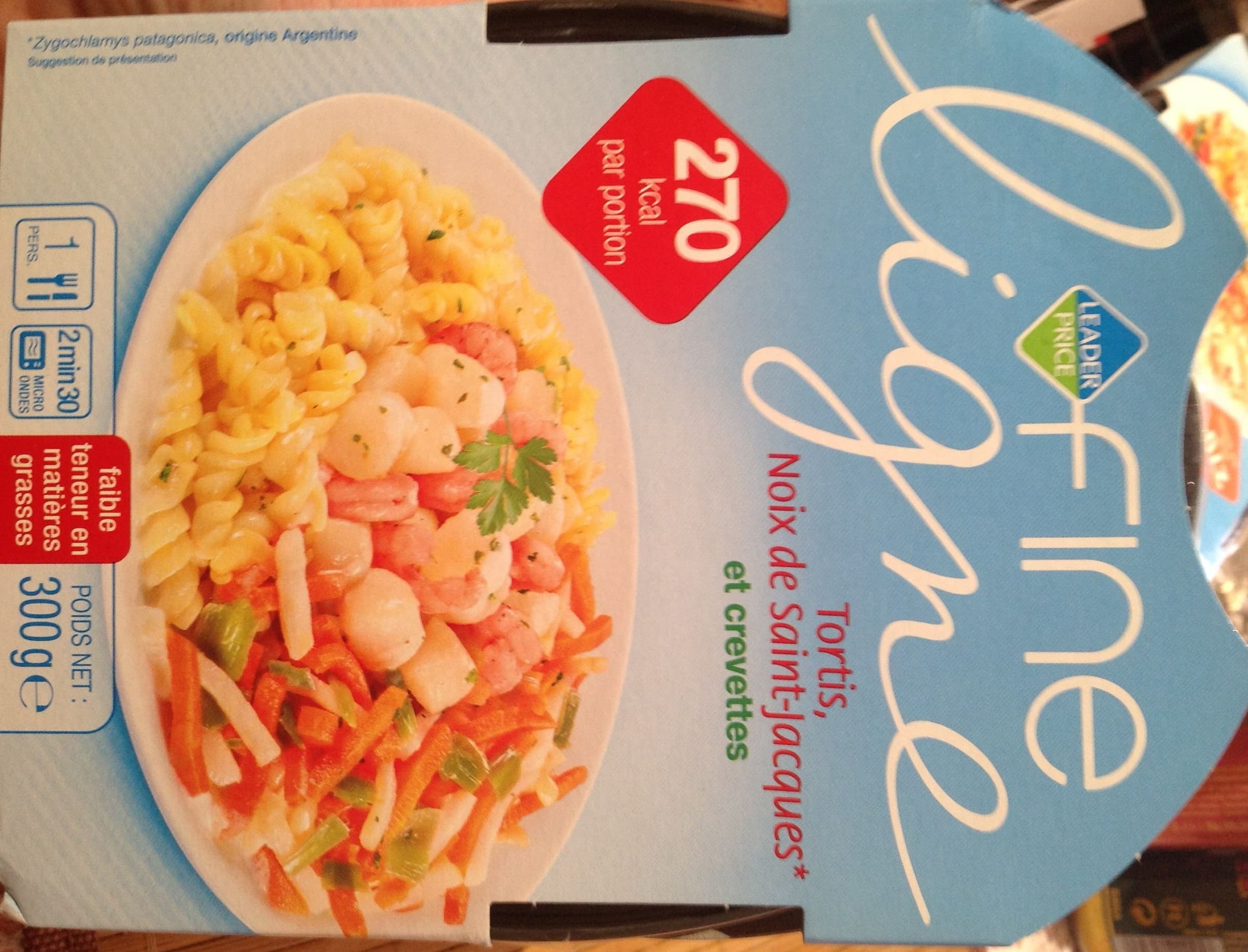 DLP (Distribution Leader Price) Tortis, Noix de Saint-Jacques* et crevettes packshot