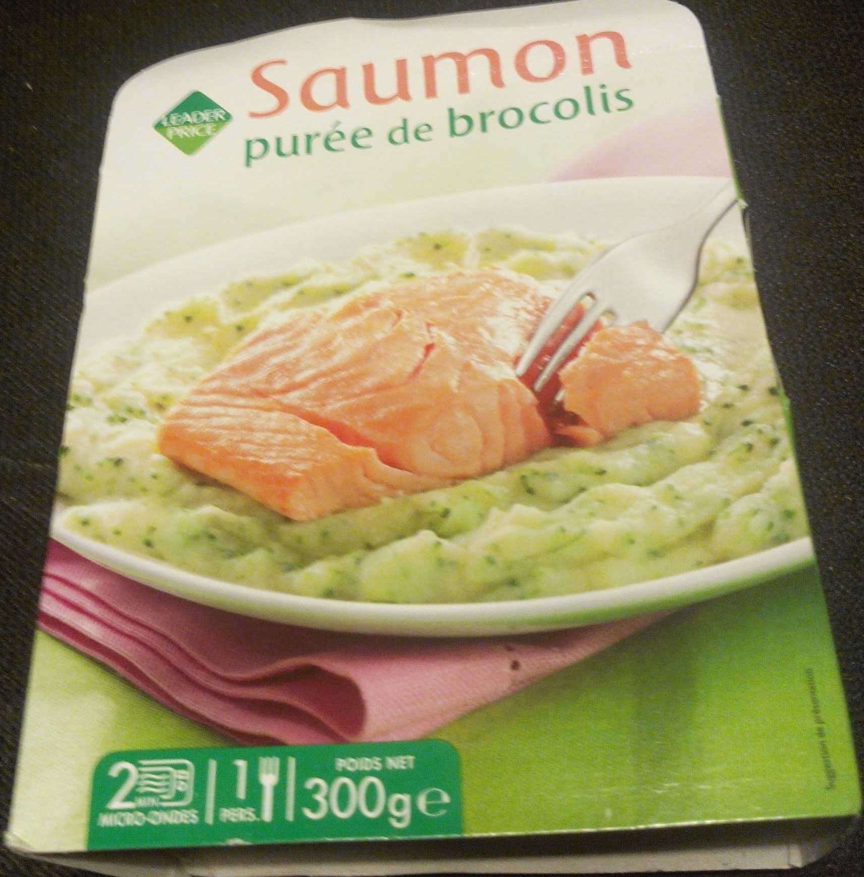 Leader Price Saumon purée de brocolis packshot