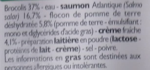 Leader Price Saumon purée brocolis packshot