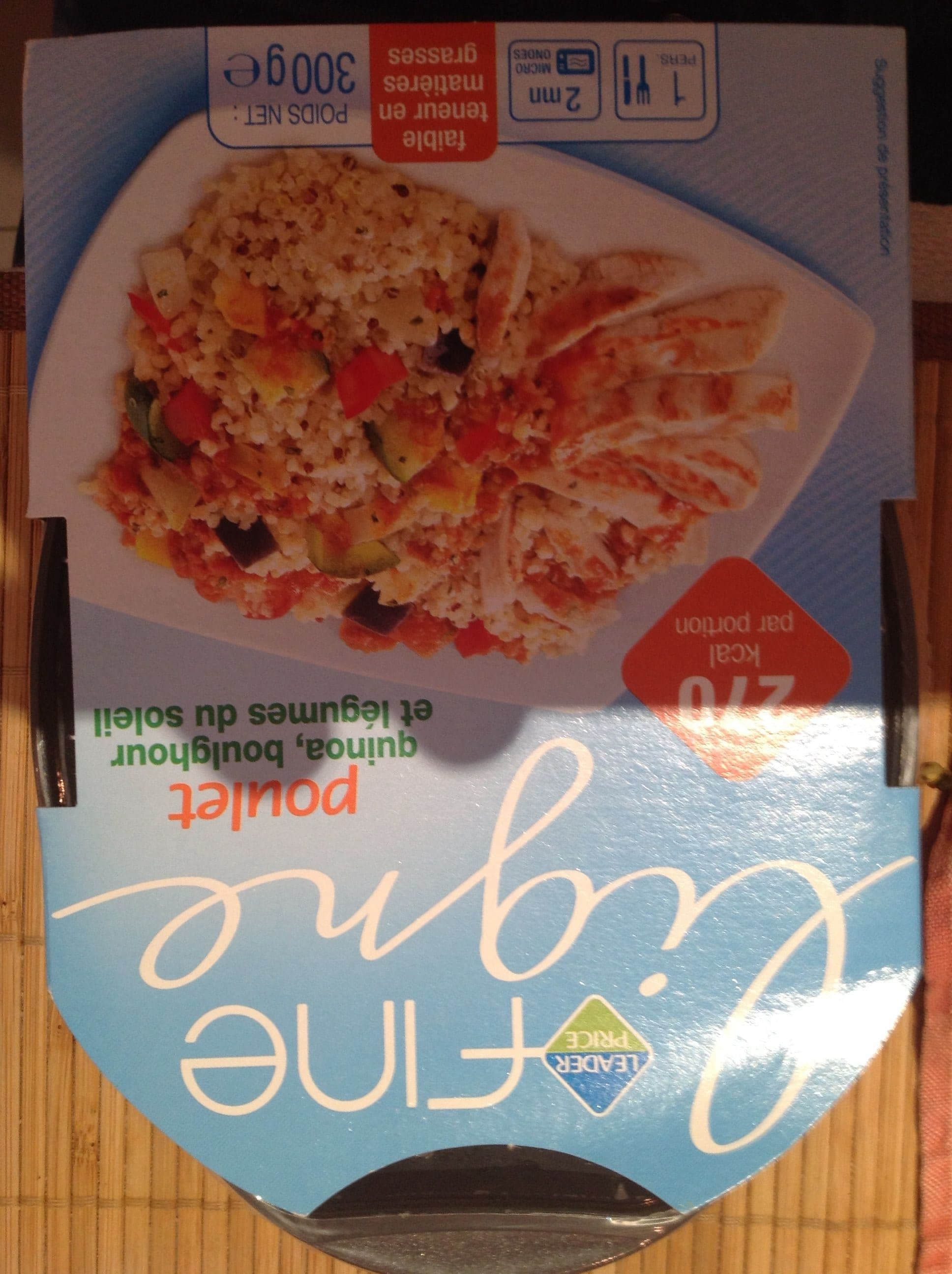 DLP (Distribution Leader Price) Poulet quinoa, boulghour et légumes du soleil packshot