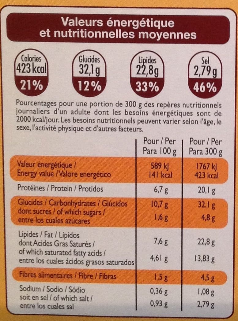 Leader Price Tartiflette au reblochon packshot