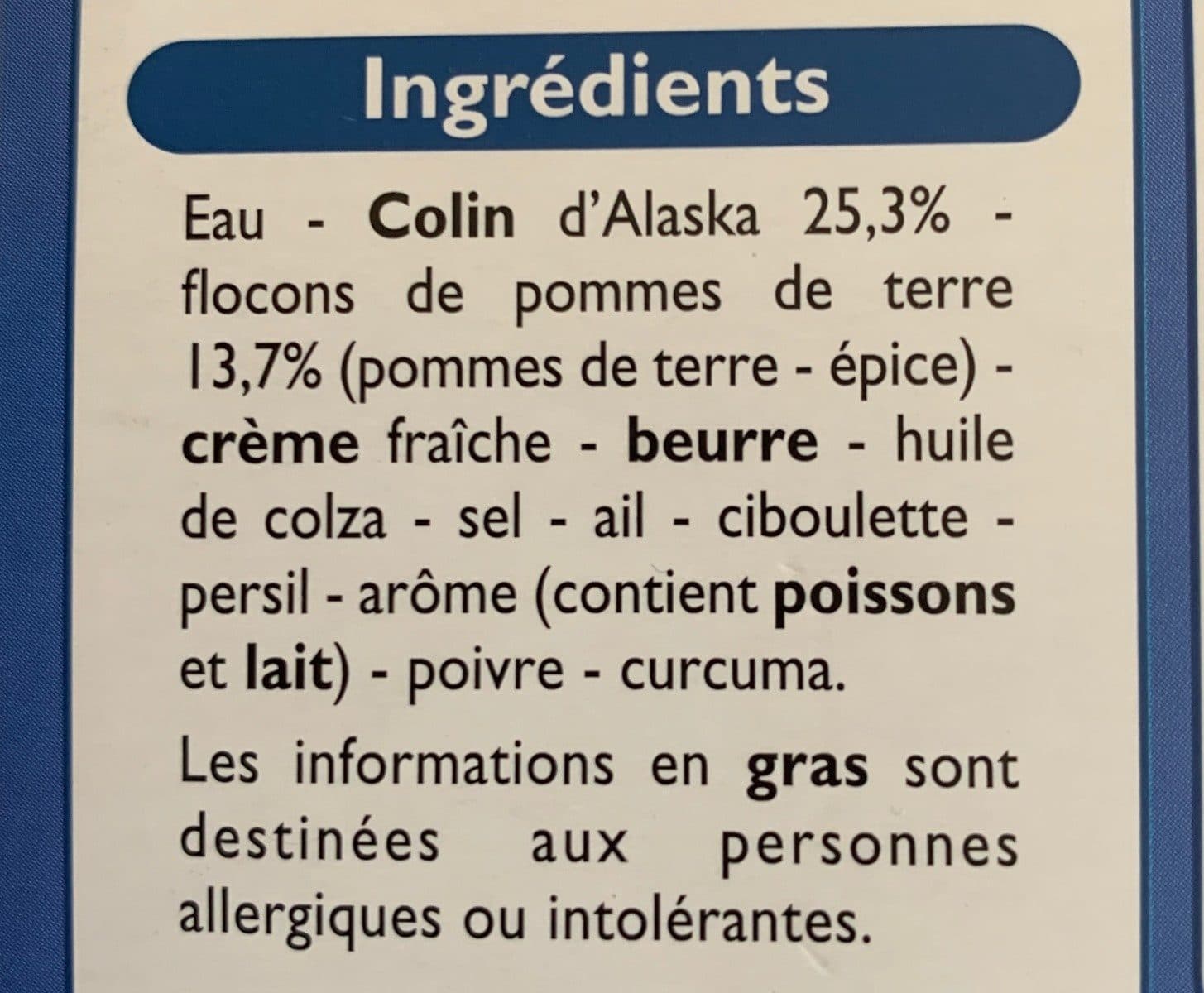 Leader Price Parmentier de poisson packshot