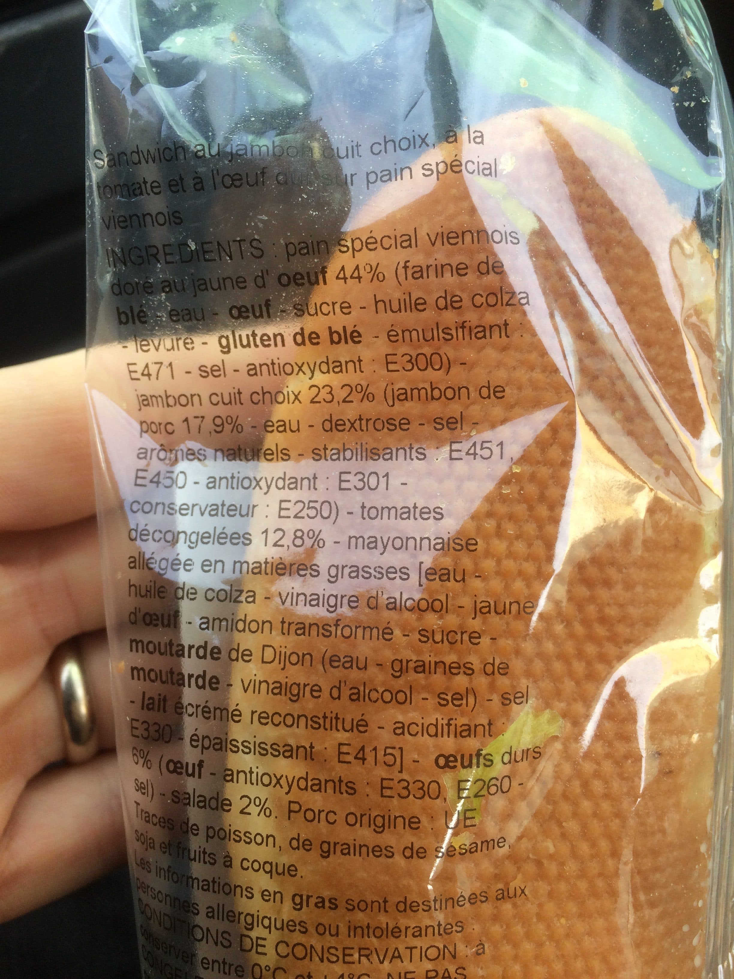 Leader Price Mon Sandwich Jambon Tomate Oeuf packshot