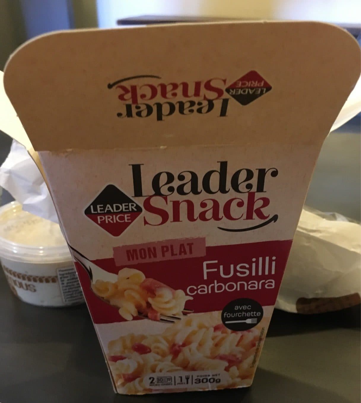 Leader Price Box Fusilli carbonara packshot