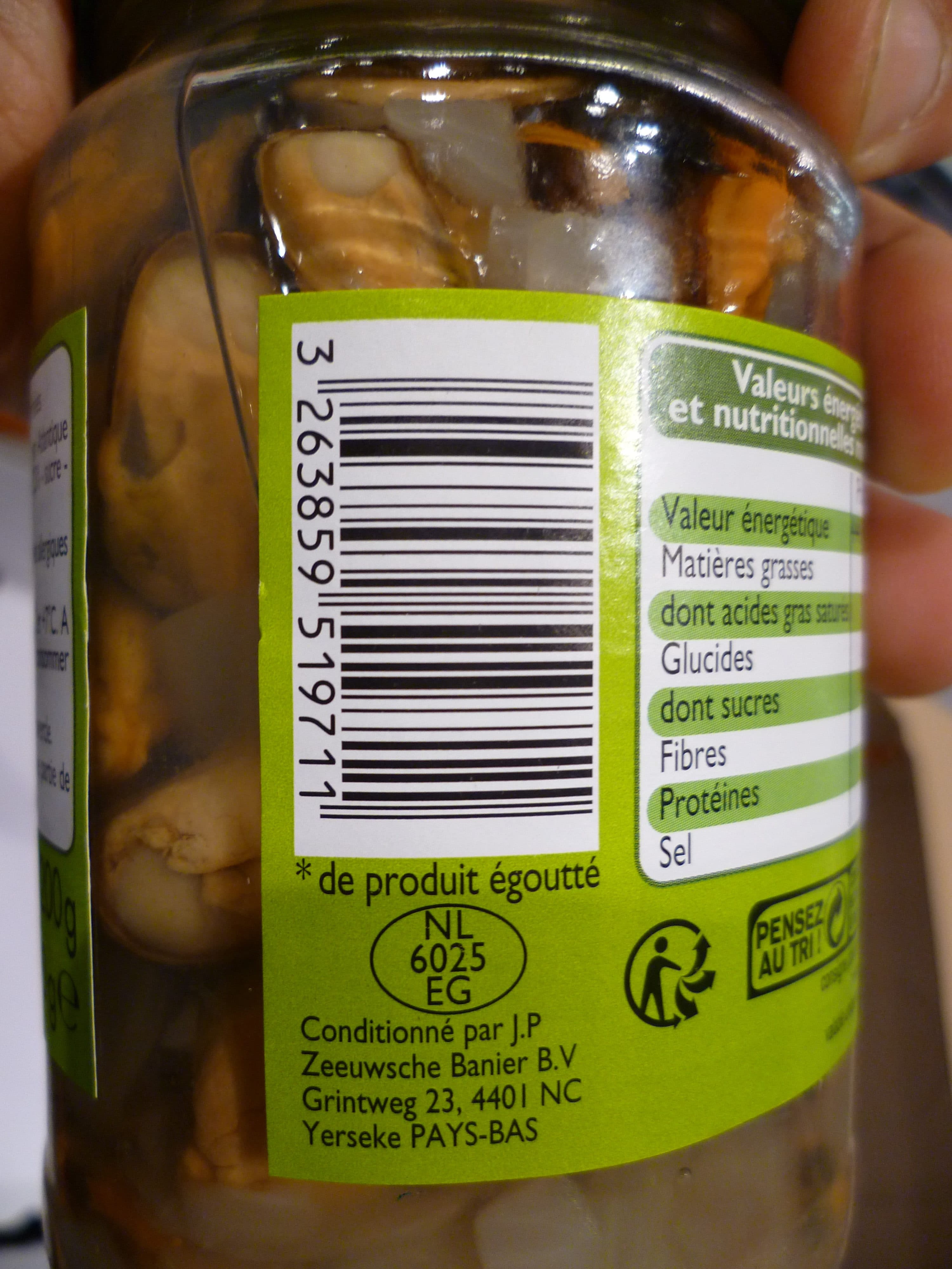 Leader Price Moules Cuites au Vin Blanc packshot