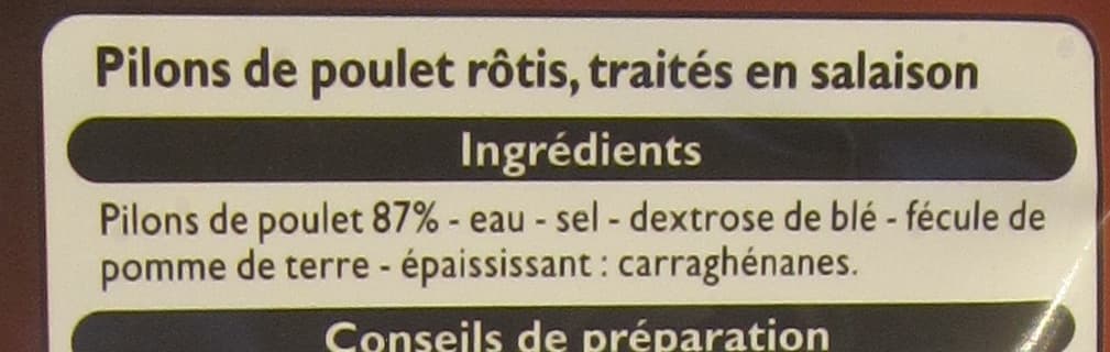 Leader Price Pilons de Poulet Rôtis Nature packshot